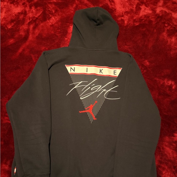 Jordan Flight Black Hoodie with Red Logo - Picture 4 of 5